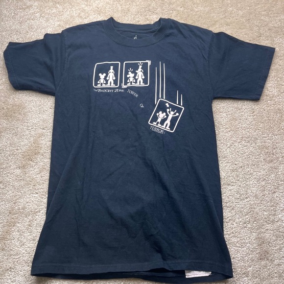 Disney Parks Other - Disney Parks Tower of Terror Mickey Goofy Graphic T-Shirt Navy Blue Small Hanes